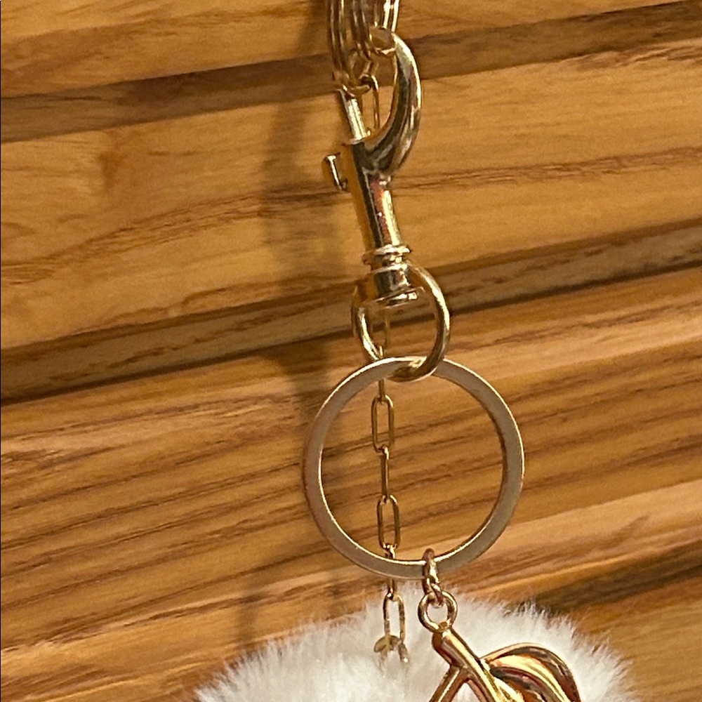 Cute Red Cherry Pom Keychain Bag Charm - Picture 4 of 7